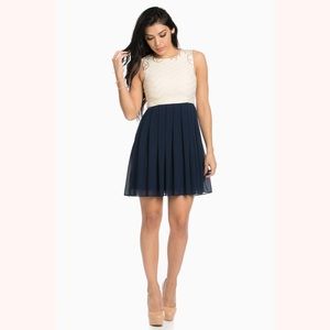 Pleated elegant mini dress